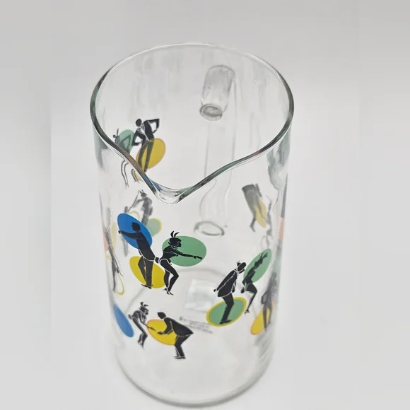 PLAYBOY Colorful Silhouette Glass Pitcher